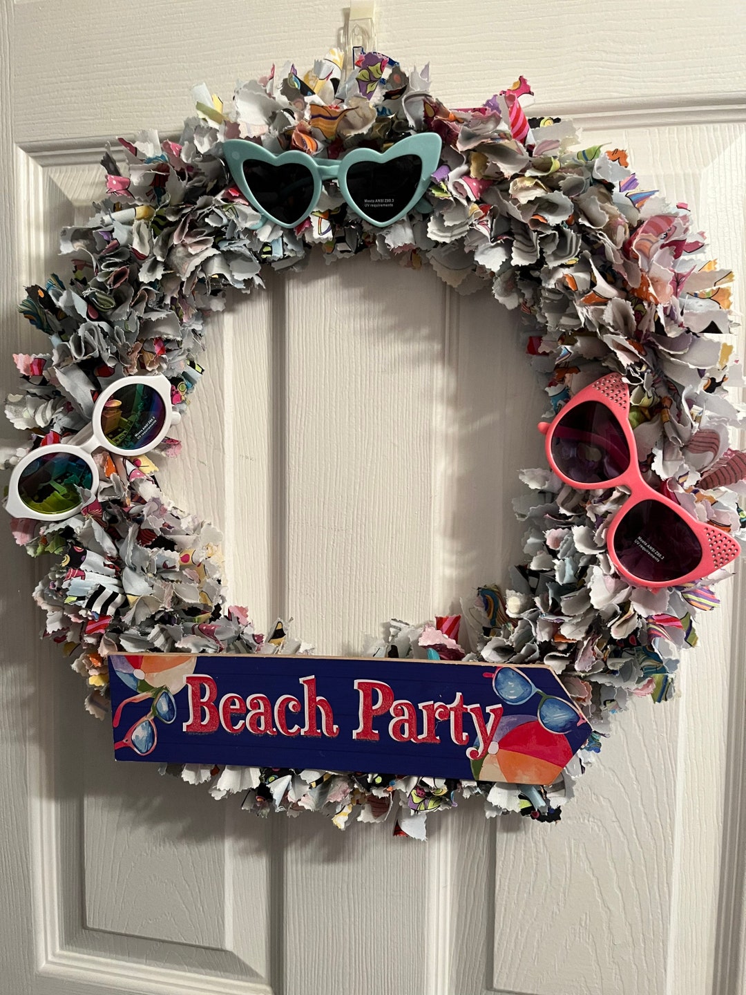 Summer Rag Wreath Patterns Beach Party 16” Summer Rag Wreath - Etsy