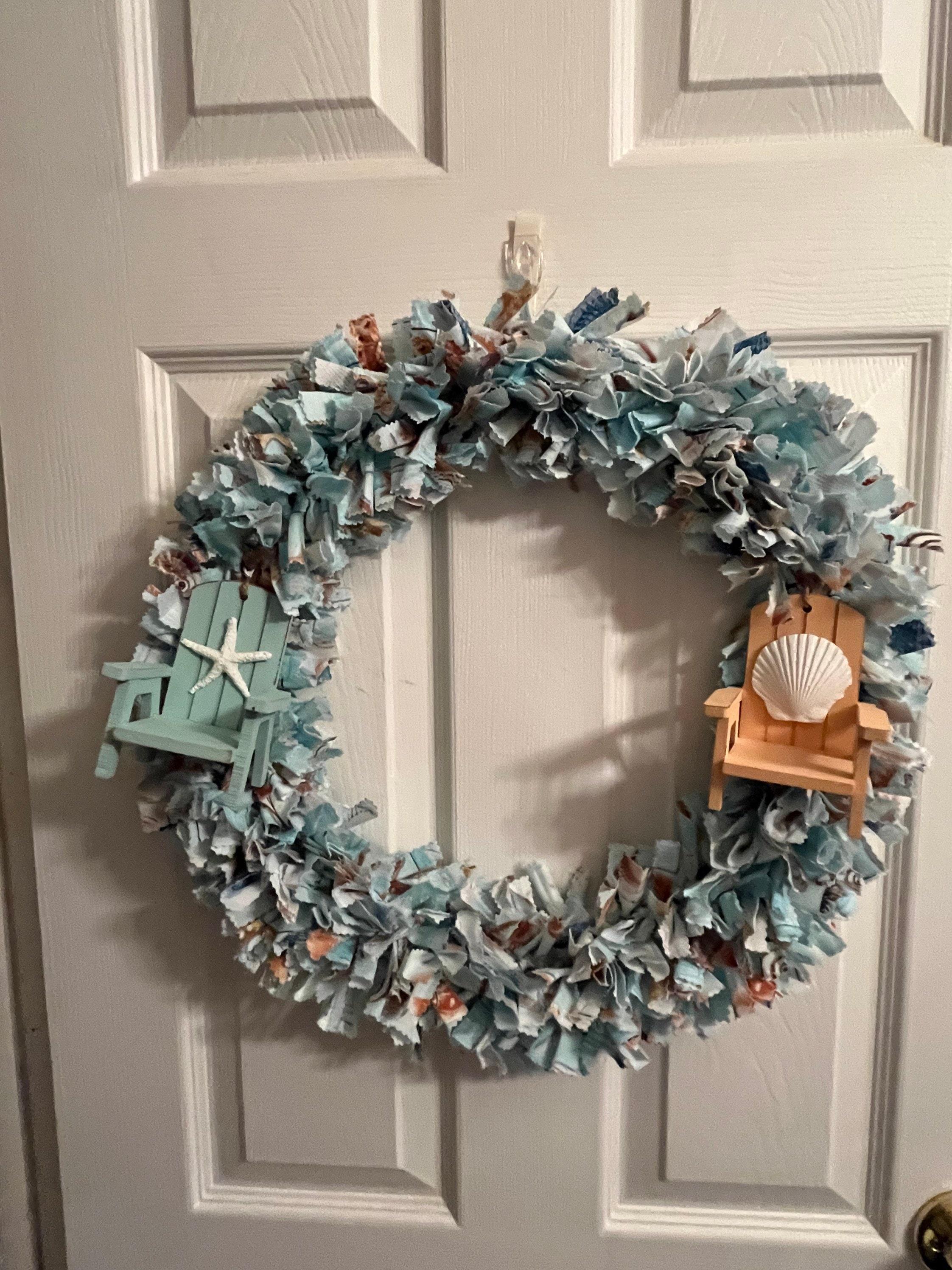 Summer Rag Wreath Patterns Sitting on the Beach 16” Summer Rag Wreath - Etsy