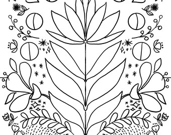 Color it yourself DIY Digital Downloadable Print