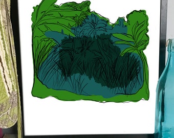 Jungle themed digital art download