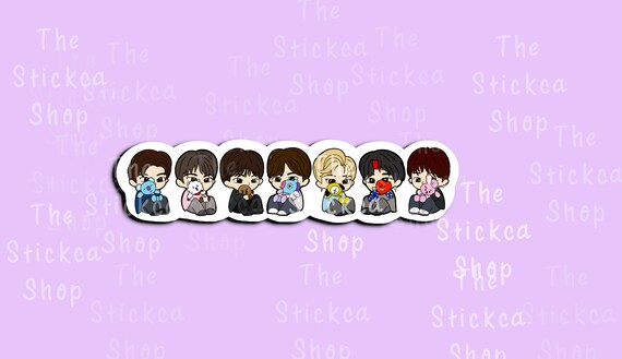 Bts Klar Matt Aufkleber Chibi Gruppe Laptop Hydro Etsy
