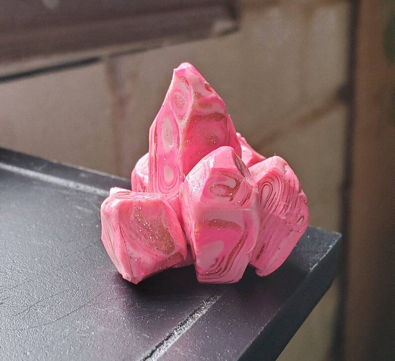 Polymer Clay Crystal Cluster Handmade Witchy Decor Witchy Crystals Custom Ring Holder Custom Polymer Clay Crystals