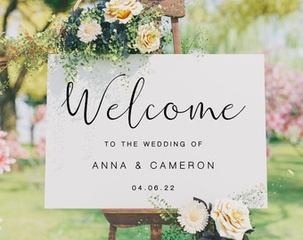 Wedding Welcome Sign, Wedding Decor, A1, A2, Personalised Wedding Sign, Wedding Gift, Welcome Wedding Board,