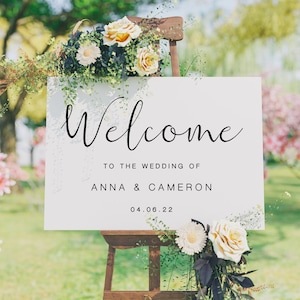 Wedding Welcome Sign, Wedding Decor, A1, A2, Personalised Wedding Sign, Wedding Gift, Welcome Wedding Board,