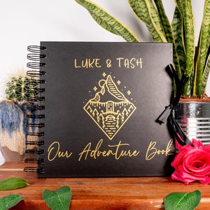 Personalised Scrapbook, Couples Memory Book, Adventure Scrapbook, Valentine&#39;s Anniversary Photo Album, Couples Scrapbook, Caravan Scrapbook
