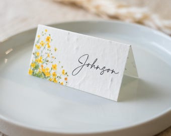 Plaatskaarten met plaatskaartjes voor wilde bloemen, papier met zaadjes, milieuvriendelijk