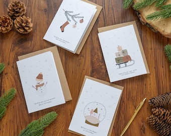 Museums & Galleries Charity Christmas Cards Pack Of 20 - Assorted Designs - Lucy Grossmith Designs 4 X