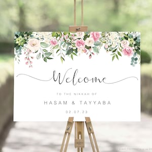 Floral Wedding Welcome Sign Digital Download (Not a Psychical Sign)