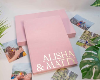 Blush Pink Photo Album, Wedding Keepsake, Couples Album, Valentines Gift, Boyfriend Present, Memory Book, Family Photos, Memory Album