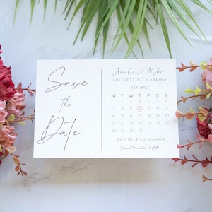 Premium Save The Dates, Kalender Save The Date, Hochzeit lädt ein, Hochzeitskarten, Einladungen mit Umschlägen, Simple Save The Date