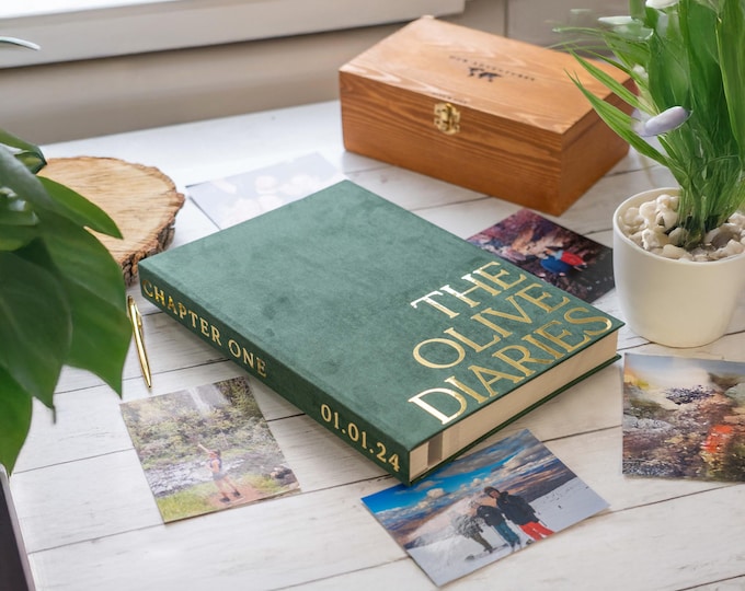 EXTRA LARGE Velvet Photo Album holds 240 6x4inch Photos, Emerald Green, Memories, Luxury Album, Photograph Album