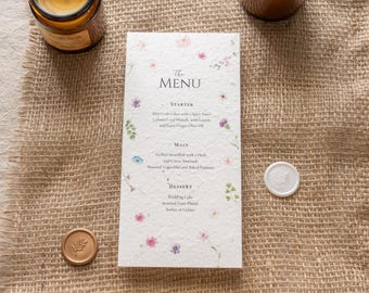 Seeded Wedding Menus, Eco Wedding Stationery, Zero Waste Wedding Menus, Personalised Plantable Menus, Environmentally Friendly Wedding Menus