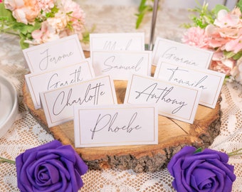 Personalisierte Tischkarten für die Hochzeit, Sitzkarten für den Tisch, Sitzplatzanhänger für die Hochzeit, Gedecke für die Hochzeit, Namenskarten für den Tisch, Kalligraphie