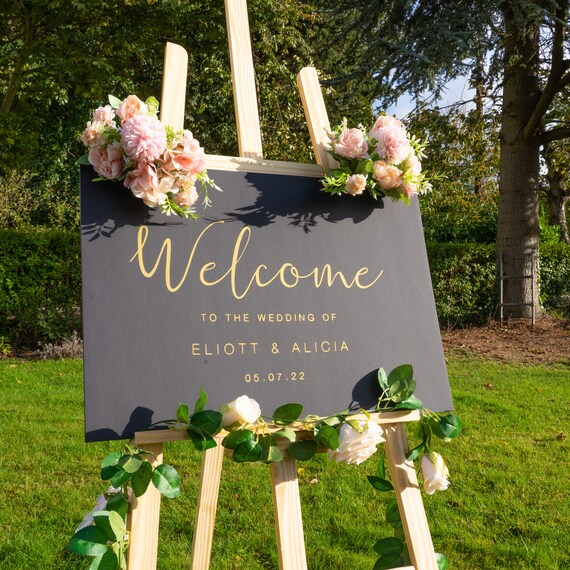 Wedding Welcome Sign, Wedding Decor, Personalised Wedding Sign