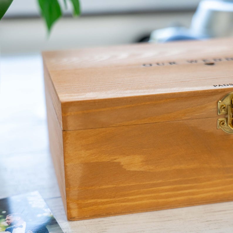 The Perfect Wooden Keepsake Box, Personalised Wedding Memories, Wooden Chest, Special Occassion Memories, Photo Storage, Protective Varnish, decorative wooden box, heirloom box, wooden storage box, small wooden box, rustic keepsake box, unique