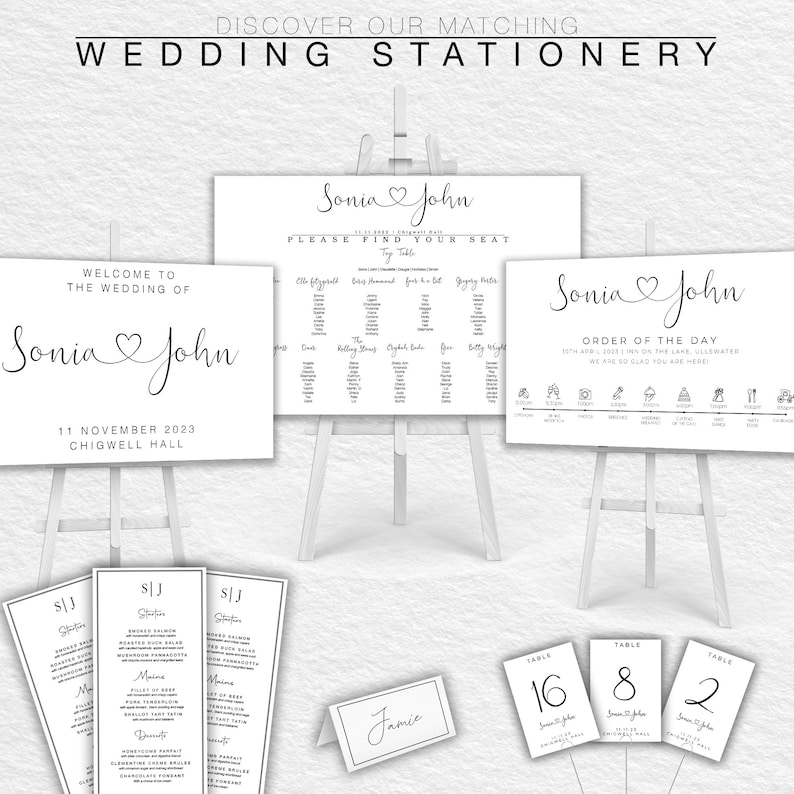 Portrait Order Of The Day Sign, Seating Chart, A1 Wedding Sign, Find Your Seat Sign, Order Of Service, Wedding Sign Table, Guest Chart image 4