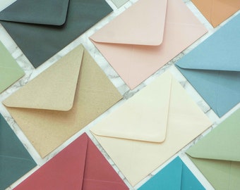 Premium Coloured Envelopes C6, 5x7, Wedding Invitation or RSVP Envelopes, Save The Date Envelope, Printing Guest Addressing