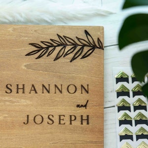 Elegant Wooden Guest Book, Custom Wooden Book, Rustic Guestbook, Traditional Woodland Forest Ceremony, Alternative Wood, Barn Wedding