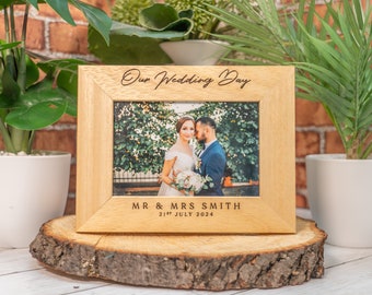 Wedding Photo Frame, Personalised Picture Frame, Newly Wed, Newly Married, Marriage Memories, Valentines Gift, Wedding Gift, Housewarming