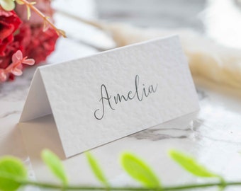 Carta martellata, segnaposto premium, segnaposto minimalista per matrimonio, segnaposto per matrimonio, segnaposto per nome ospite