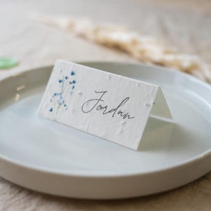 Plantable Names Cards, Wildflowers, Eco-Friendly place card, Seeded Paper, Place Setting Card, Printed Place Setting Cards, Wildflower