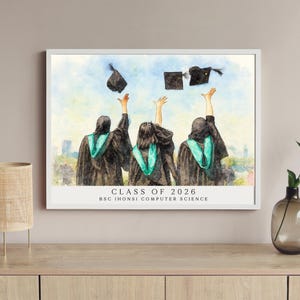 Personalised Graduation Photo Frame, Class of 2025 Gift, Custom Graduate Picture Frame, University Keepsake, Graduation Gift Idea