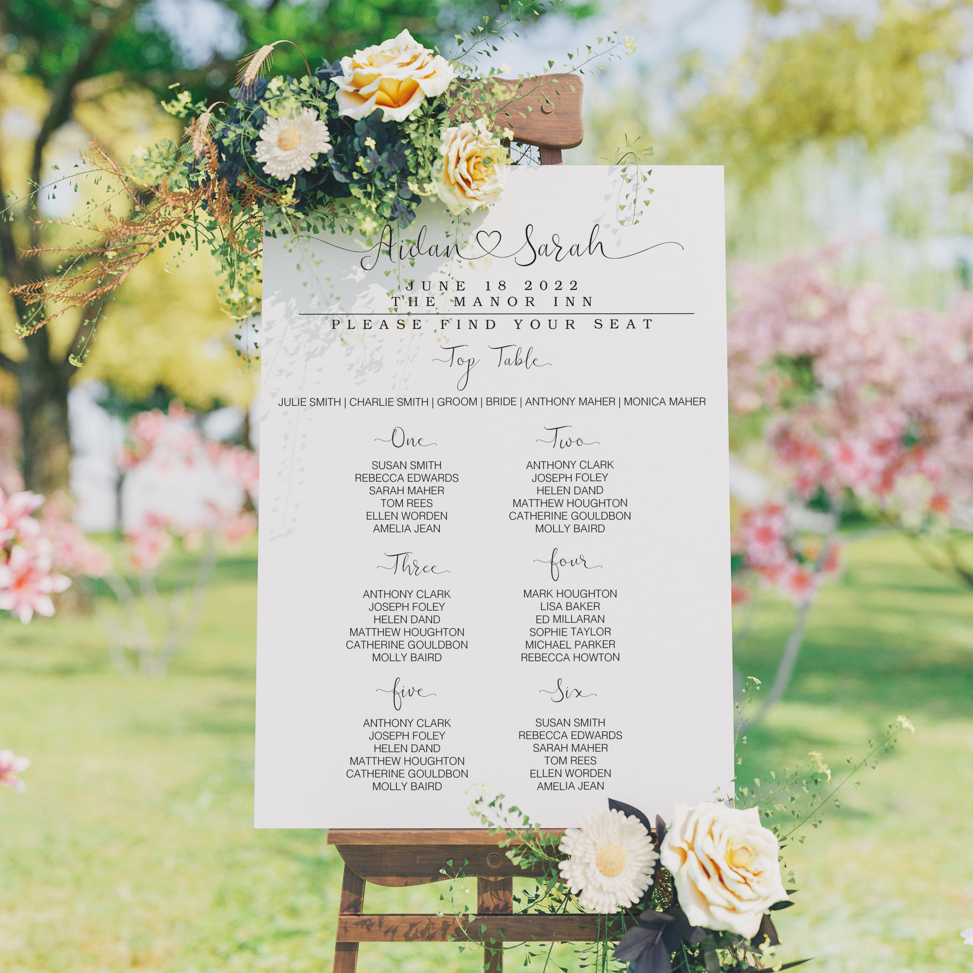 Personalised Wedding Table Seating Plan Wedding Seating - Etsy UK