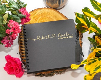 Notre histoire jusqu’à présent Scrapbook personnalisé, Livre de mémoire de couples, Cadeaux pour elle, Album photo anniversaire de la Saint-Valentin, Album de couples