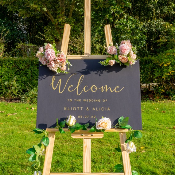 Wedding Welcome Sign, Wedding Decor, Personalised Wedding Sign