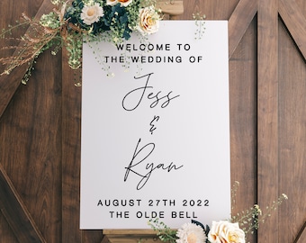 Wedding Welcome Sign, Wedding Decor, A1, A2, Portrait Wedding Sign, Personalised Wedding Sign, Wedding Gift, Welcome Wedding Board,