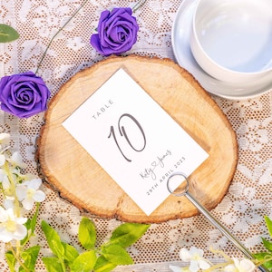Wedding Table Numbers, Reception Table Numbers, Simple Table Number Cards, Wedding Table Numbers, Wedding Table Name Cards,Wedding Reception
