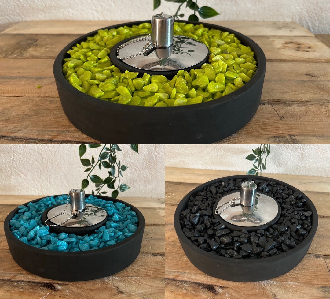 Concrete Oil Lamp, Outdoor Bowl, Oil Lamp, Garden Oil Lamp, Table Fire