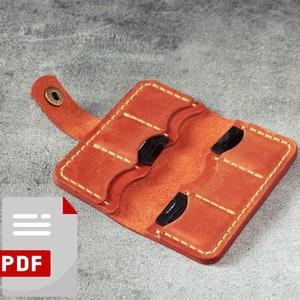 sd card case pdf pattern / sd card case pdf template / sd card leather case pdf pattern / sd card leather case pdf template