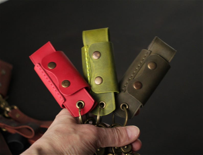key case/ leather key case/ key wallet/ key holder/ leather key holder/ gift for him/ gift for her image 14