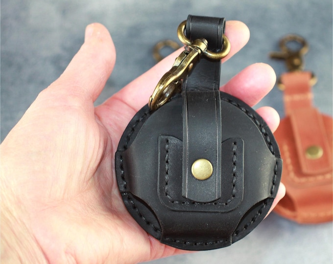 Leather Camera Lens Cap Case / Leather Camera Lens Cap Holder / Lens Cap Holder