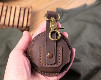 Leder Kamera-Objektivtasche / Leder-Kamera-Objektiv-Halter / Objektivdeckelhalter