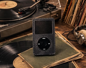 Geschenk für Vater, Geschenk für Mutter, Vintage iPod Classic Hülle, Crazy Horse Leder