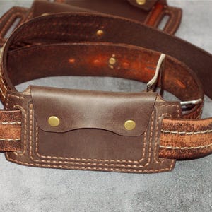 Cartera de cuero para cinturón/cartera pequeña de cuero/cartera de cuero para viaje/minicartera/cartera minimalista