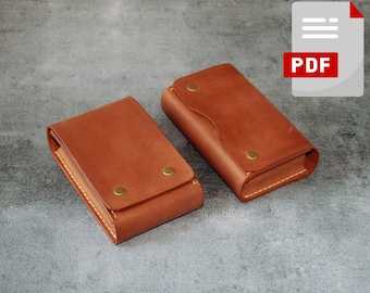 Estuche de cuero con plantilla PDF para cartas de adivinación / Estuche de cuero con patrón PDF para cartas de adivinación / Estuche de cuero con plantilla PDF para cartas de adivinación