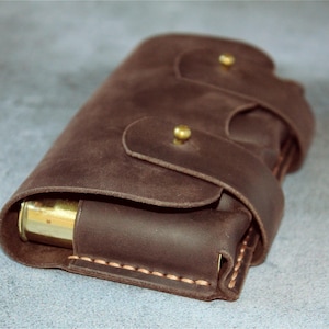 Leather Cardridge Holder, Leather Bandolier, Bondoleer, 6 bandolier Hand-Sewing/ Bandolier for 6 hunting cartridges