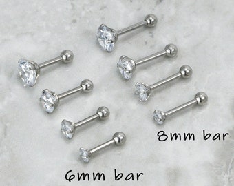 Set 9 Orecchini A Bottone In Acciaio Inossidabile 316L Con Zirconia Cubica – 4/5/6 Mm – 3 Colori – Per Elica E Trago - 2
