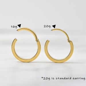 16G 20G Titanium Hoop Earrings: Hypoallergenic Cartilage Piercing - Etsy