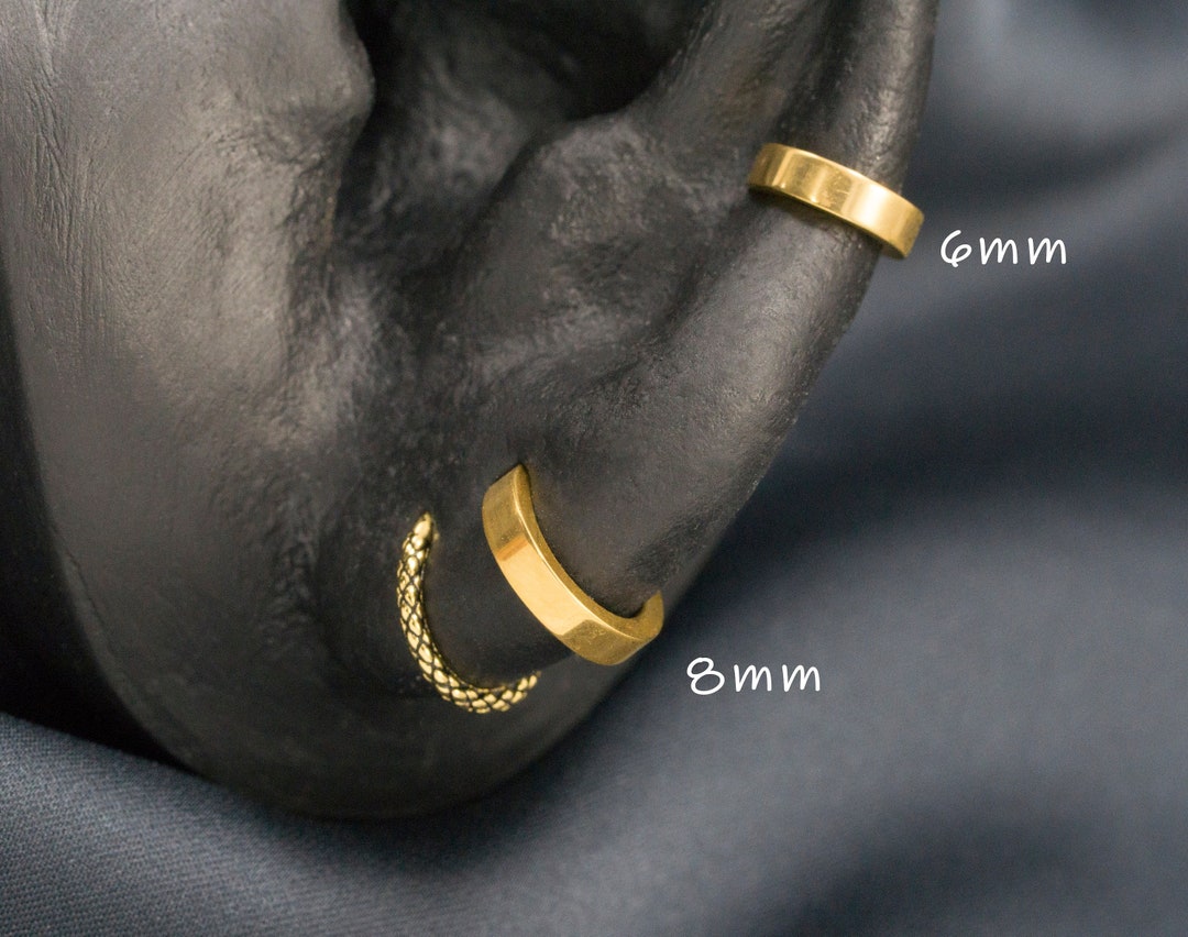 Titanium Ear Stack 16G 20G Titanium Hoop Earrings: Hypoallergenic Cartilage Piercing - Etsy