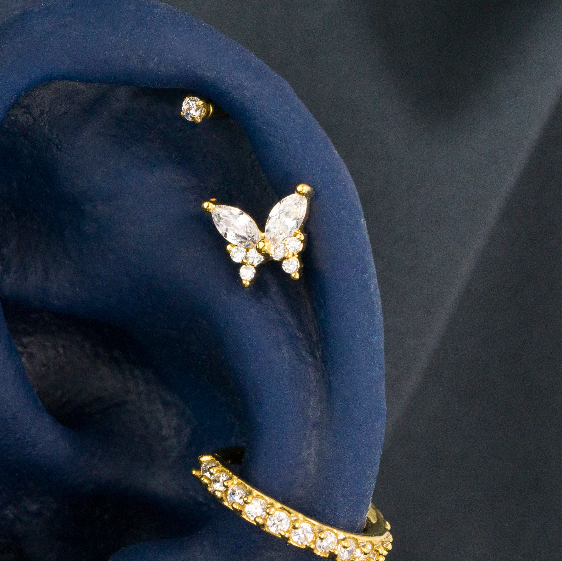 Butterfly Helix Earring Conch Earring Cubic Butterfly Etsy Canada