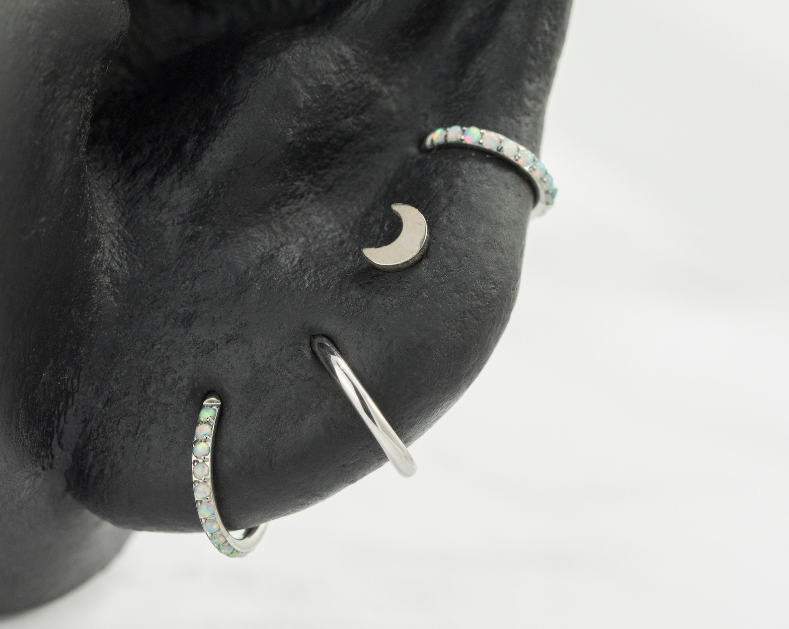 16G IMPLANT GRADE Crescent moon Piercing / Crescent moon Etsy