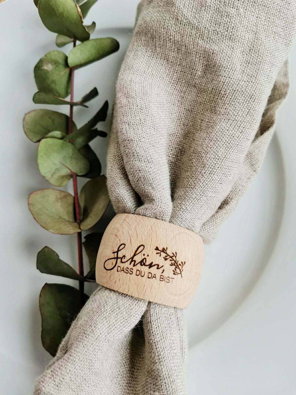 Personalisierte Serviettenringe aus Holz Etsy