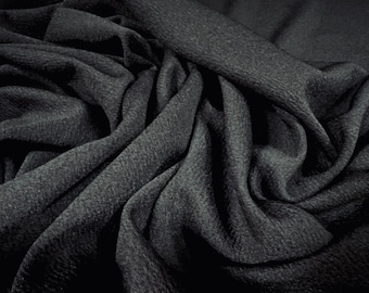 Valentino crepe spandex jersey fabric - similar to scuba - per metre - plain - black