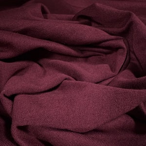 Loopback sweatshirt fabric, per metre - Plain - plum