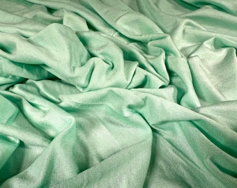 Viskos Spandex stretchtyg i single jersey, per meter - enfärgad - mintgrön