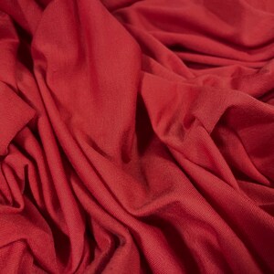 Soft handle loopback jersey fabric, per metre - plain - red